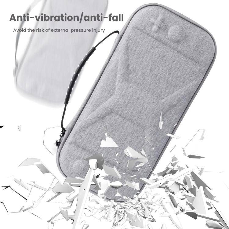 For Nintendo Switch 2 Game Console Storage Bag EVA Fabric Handbag(Silver Gray)