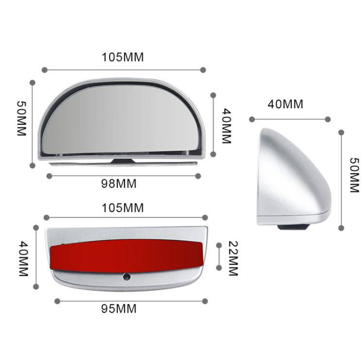 Trainer Car Rearview Mirror Plus Blind Spot Mirror Car Reversing Aid Car Small Round Mirror, Colo...