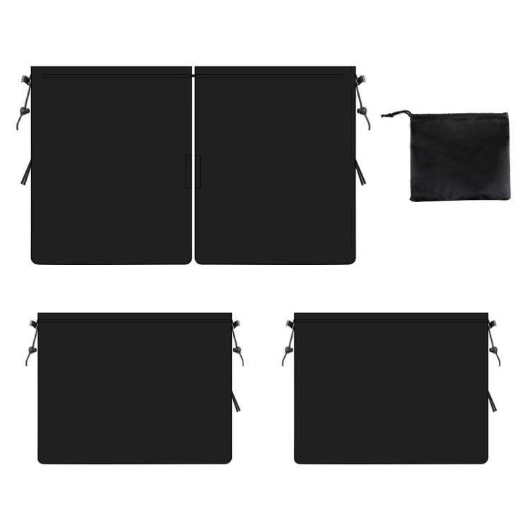 5pcs / Set Car Rear Side Blackout Sunshade Curtains Automobile Privacy Sunshade(Black)