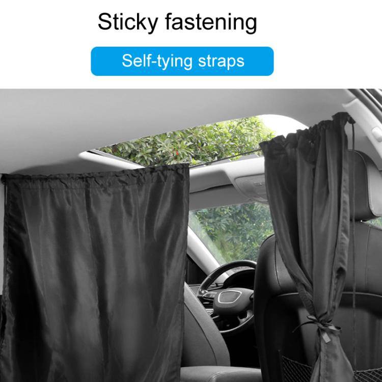 5pcs / Set Car Rear Side Blackout Sunshade Curtains Automobile Privacy Sunshade(Black)