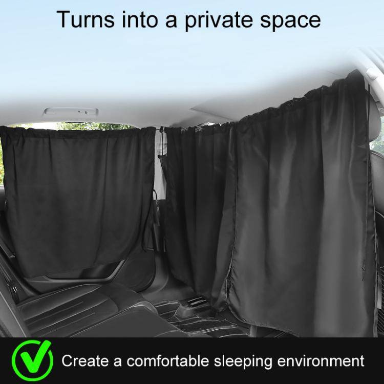 5pcs / Set Car Rear Side Blackout Sunshade Curtains Automobile Privacy Sunshade(Black)