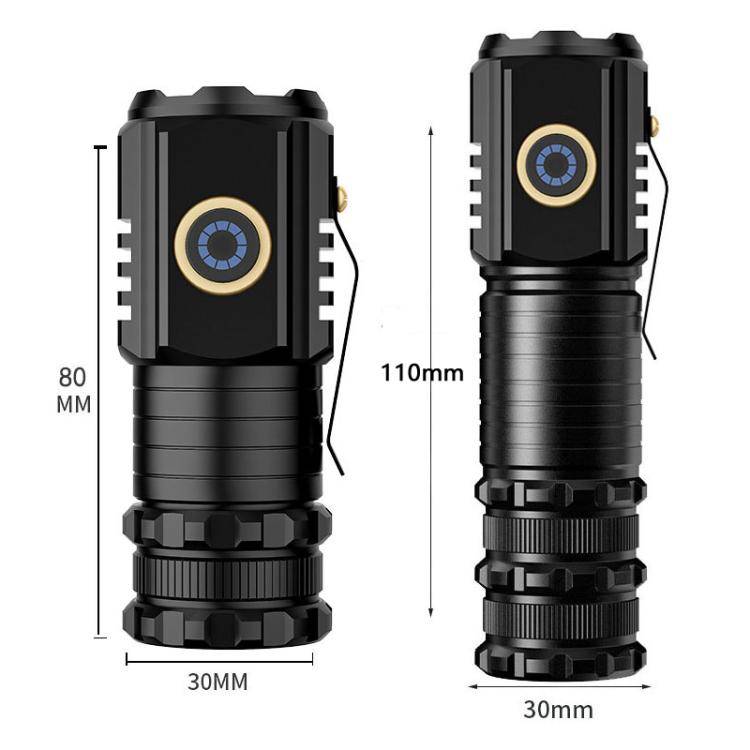 3LED Mini Flashlight Rechargeable Waterproof Torch with Tail Magnet & Battery S350