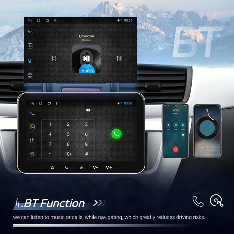 7 inch Horizontal Screen Android 13.0 Single Spindle Universal Car Multimedia Player, Style: Stan...