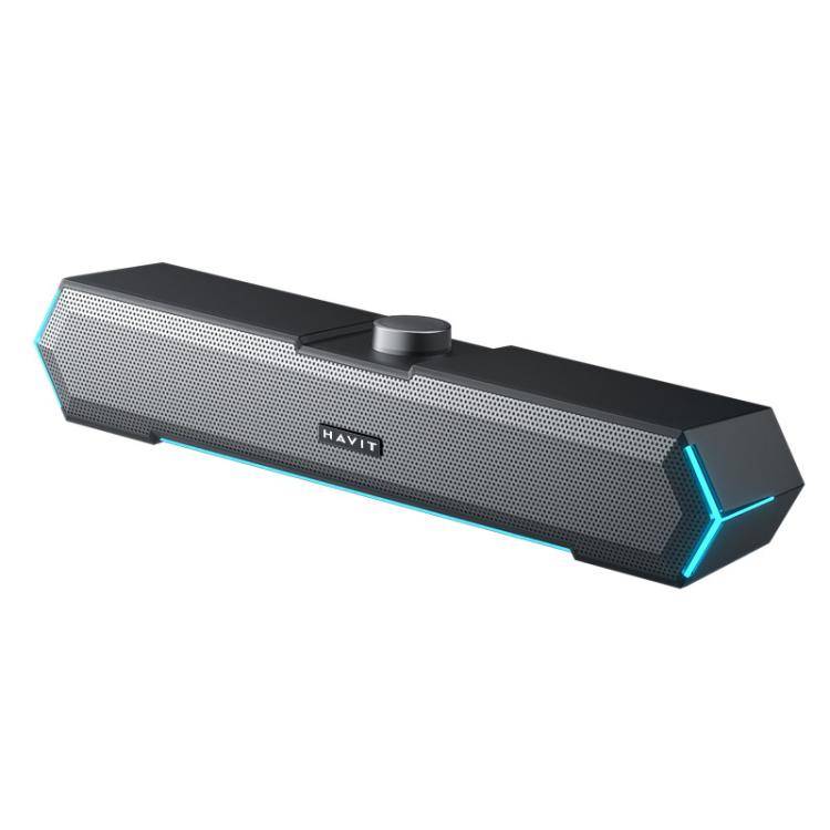 Havit M19 RGB Lighting Effect Desktop Computer Wired Speaker, Color: Black Standard Version
