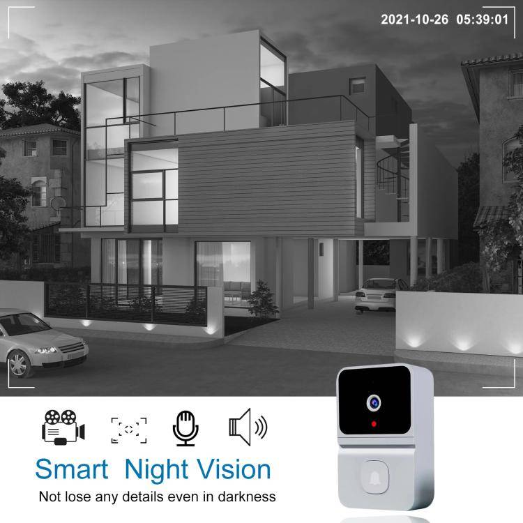 T3 WiFi Video Smart Doorbell Supports Tuya APP Night Vision Two-way Intercom(White)