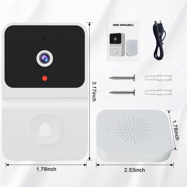 T3 WiFi Video Smart Doorbell Supports Tuya APP Night Vision Two-way Intercom(White)