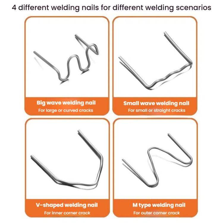 Car Bumper Welding Plastic Welding Tools Welding Wire Patch Nail Hot Stapler Repair Welder, Plug:...