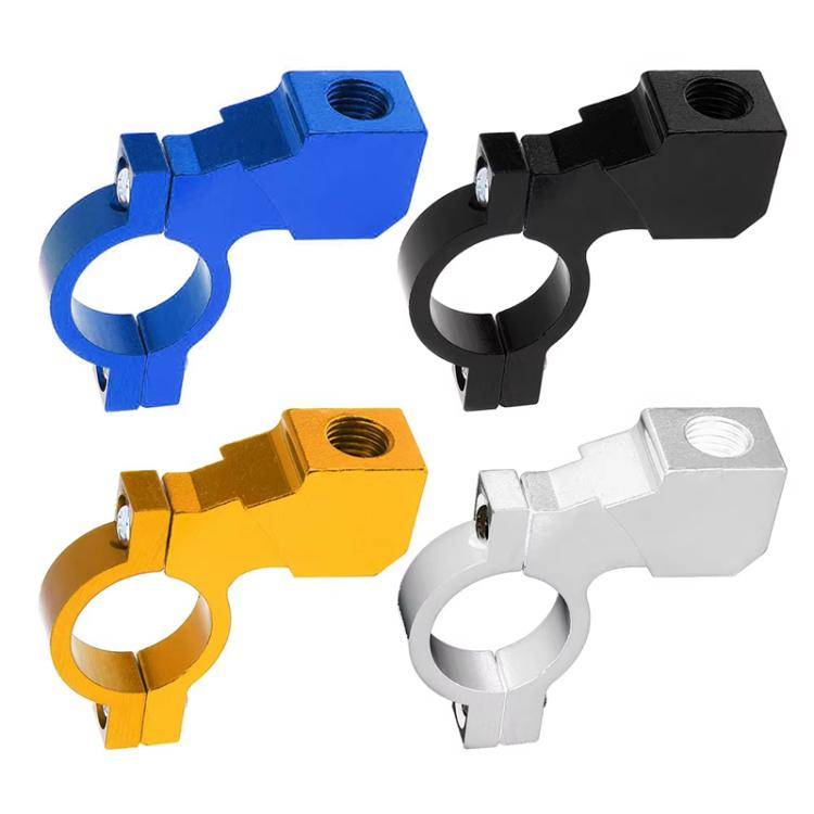 Motorcycle Modified Rear View Mirror Bracket Holder Clamp E-Bike Mirror Mount Reflector Clamp(Dar...