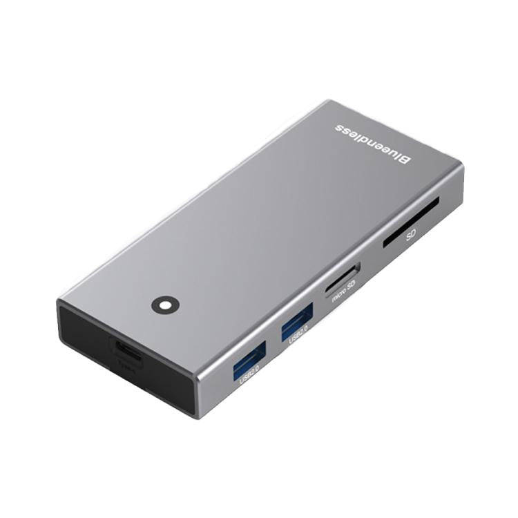 Blueendless M.2 Nvme/Sata Dual-Protocol Hard Disk Box HUB USB2.0 x 2 + SD/TF2.0