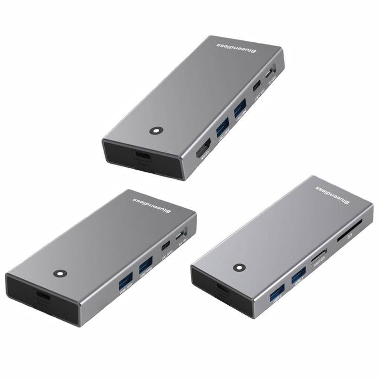 Blueendless M.2 Nvme/Sata Dual-Protocol Hard Disk Box HUB USB2.0 x 2 + SD/TF2.0