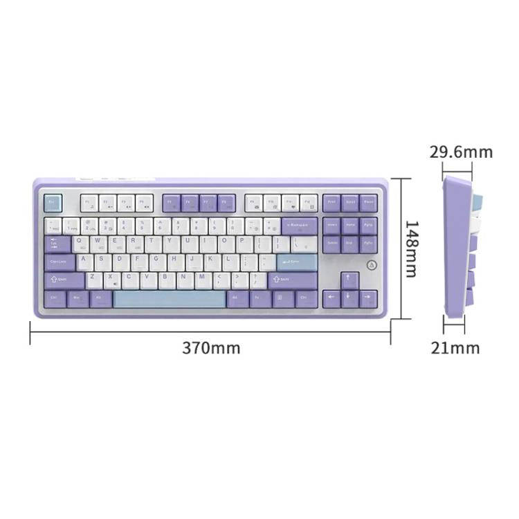 Ajazz AK870 Wireless Bluetooth Tri-mode Mechanical Keyboard RGB DIY Custom Hot Swap Gaming Keyboa...