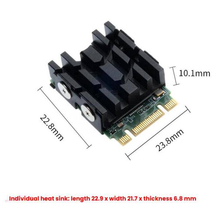 FinalCool  M.2 2230 SSD Heat Sink Aluminum Solid Disk Drive Radiator(Black)