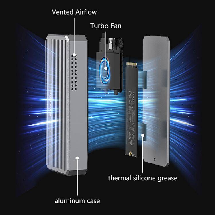 Blueendless M.2 Nvme SSD Box 40Gbps Hard Drive Reader, Spec: USB4 Box