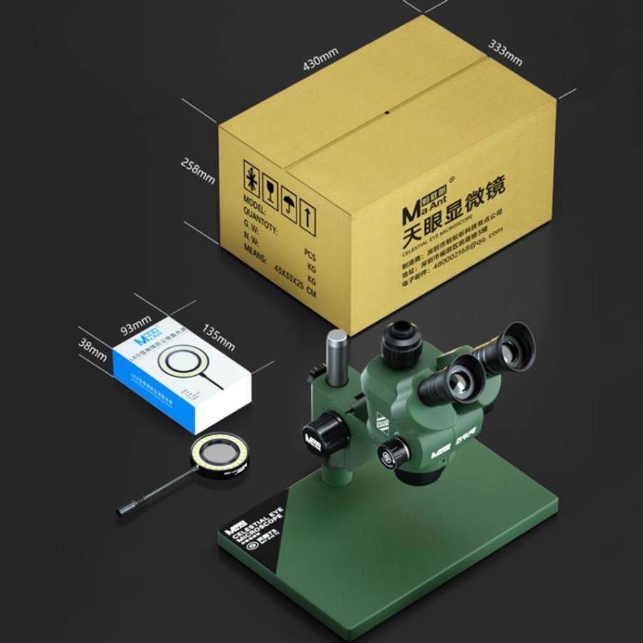 MaAnt T3 Trinocular Stereo Microscope Optical Cell Phone Repair HD Electronic Circuit Board Micro...