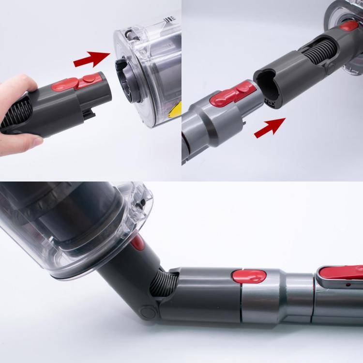 Steering Adapter For Dyson V7 V8 V10 V11 Vacuum Cleaner Bottom Conversion Head(Black)