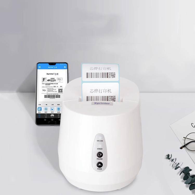 Xprinter XP-237B Barcode QR Code Supermarket Receipt Label Thermal Printer, Spec: USB+BT(UK Plug)
