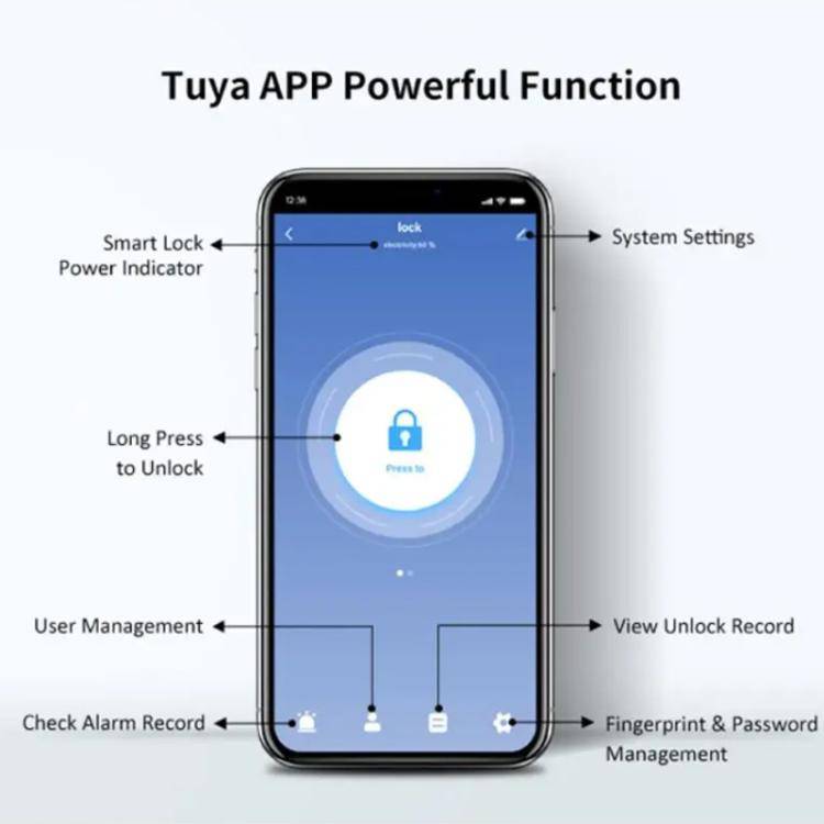Tuya  App  Smart Bluetooth Key Box Supports Fingerprint/APP/Password/IC Card Unlocking
