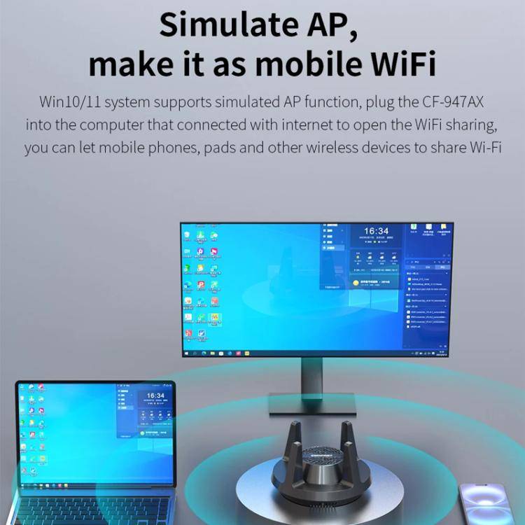COMFAST CF-947AX  2.4G & 5.8G 900Mbps WiFi6 Bluetooth Network Card