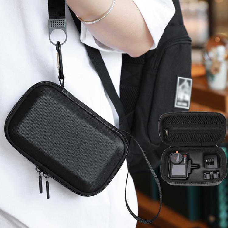 BKANO For DJI Osmo Action 3 / 4 / 5 Pro Storage Bag Sports Camera Handbag(Black)