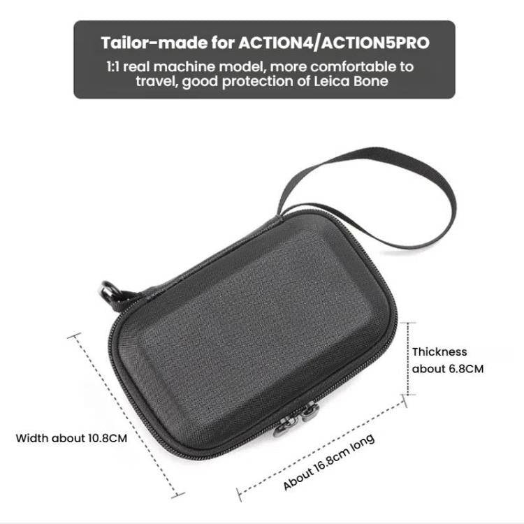 BKANO For DJI Osmo Action 3 / 4 / 5 Pro Storage Bag Sports Camera Handbag(Black)