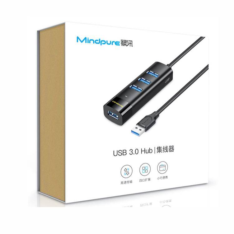 Mindpure US022 1m USB To 4-port USB3.0 Long Hub Docking Station Splitter