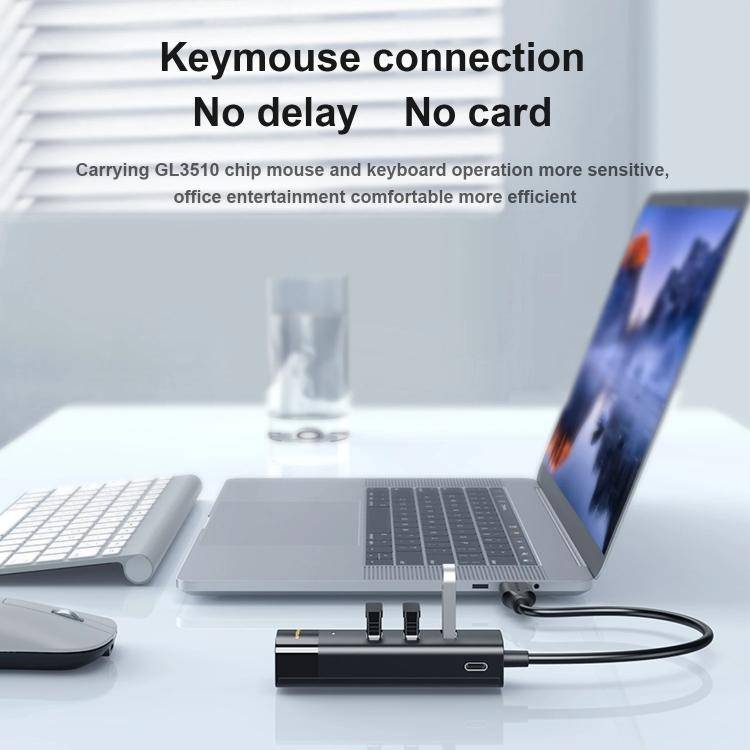 Mindpure US023 1m Type-C To 4-port USB3.0 Long Hub Docking Station Splitter