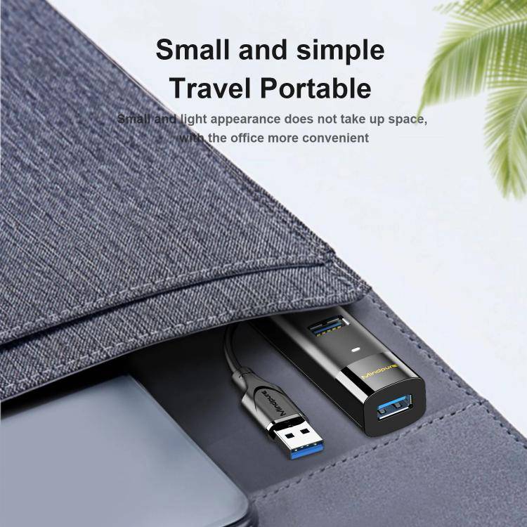 Mindpure US023 1m Type-C To 4-port USB3.0 Long Hub Docking Station Splitter