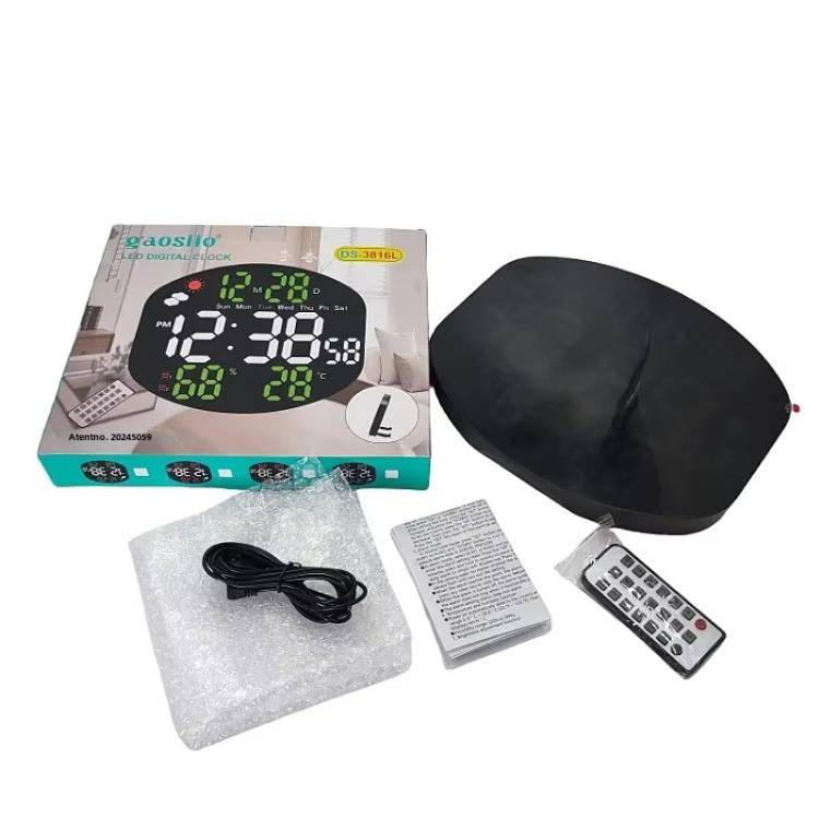 Digital Wall Clock Weather Station Forecast TEMP Humidity 2 Alarm Table Clock With Remote Control...