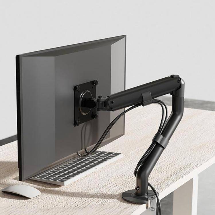 For 15-32 Inch Monitor Bracket Adjustable Gas Spring Computer Screen Desk Mount Stand(Black)