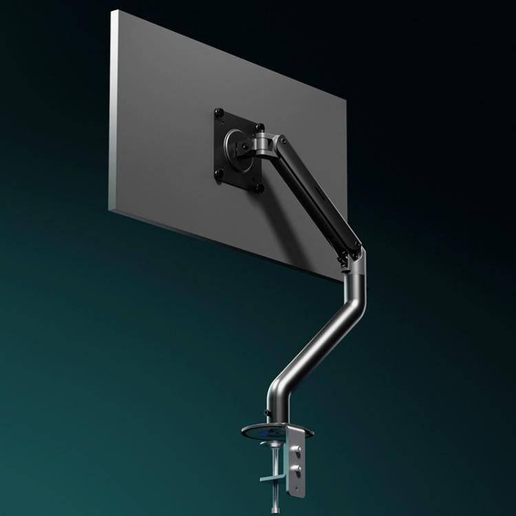 For 15-32 Inch Monitor Bracket Adjustable Gas Spring Computer Screen Desk Mount Stand(White)