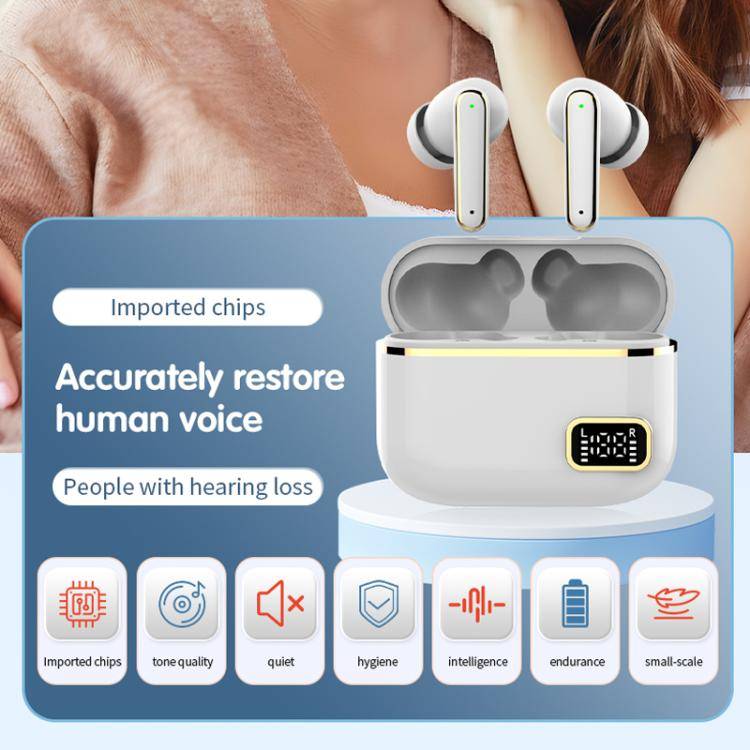 Smart Touch In-Ear Hearing Aid With Digital Charging Compartment(Skin Color)