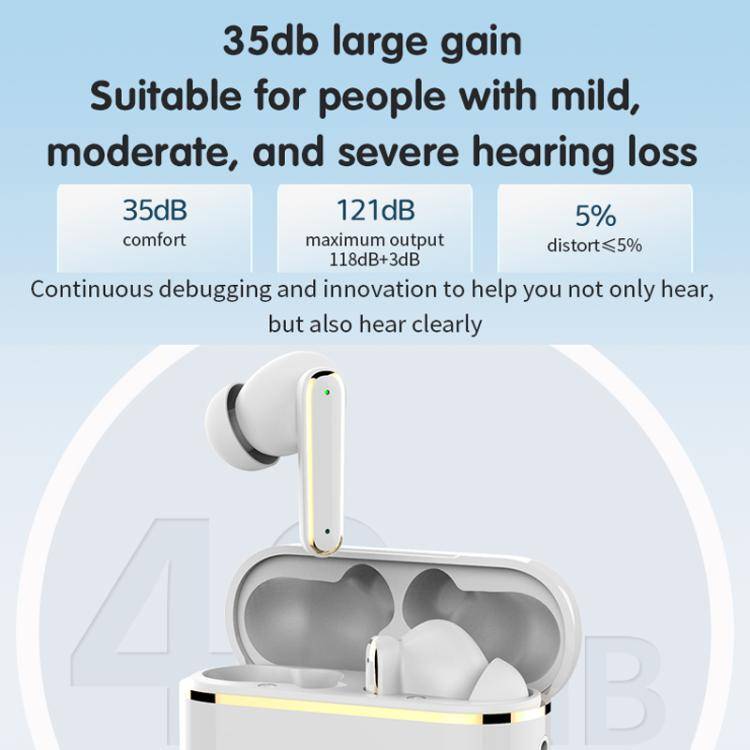Smart Touch In-Ear Hearing Aid With Digital Charging Compartment(Skin Color)