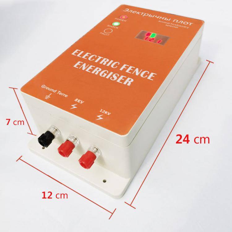 10km Alarm UK Plug 12V Electric Fence for Livestock High Voltage Pulse Farm Electric Poultry Equi...