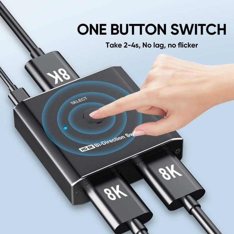 PWAY S6203H 8K 60Hz 2 In 1 Out HDMI-Compatible Two-Way Switcher(S6203H)