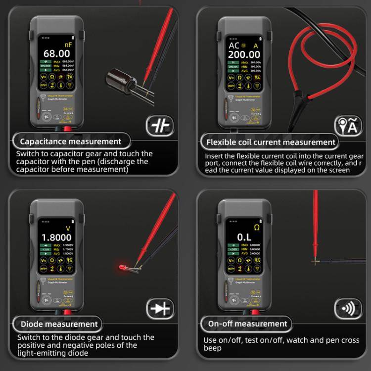 BSIDE SH7 Standard+Macro Lens Thermal Imager Multimeter Handheld Touch Screen High Accuracy Therm...