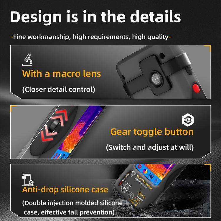 BSIDE SH7 Standard Thermal Imager Multimeter Handheld Touch Screen High Accuracy Thermometer