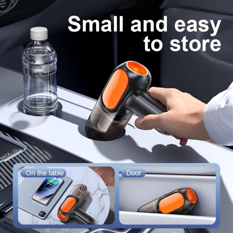 HD001 Portable Multifunctional Car Cordless Vacuum Cleaner Safety Hammer Suction Blower All In On...