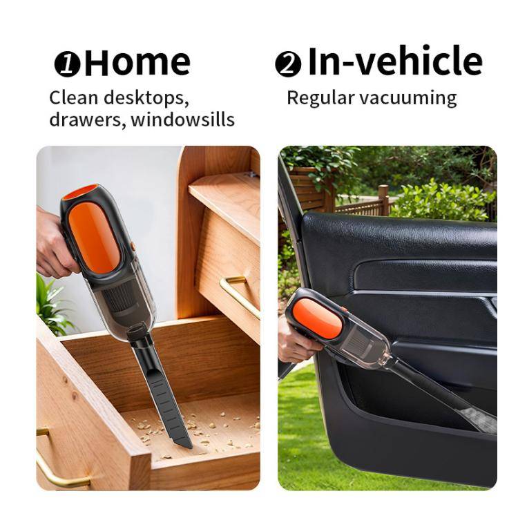 HD001 Portable Multifunctional Car Cordless Vacuum Cleaner Safety Hammer Suction Blower All In On...