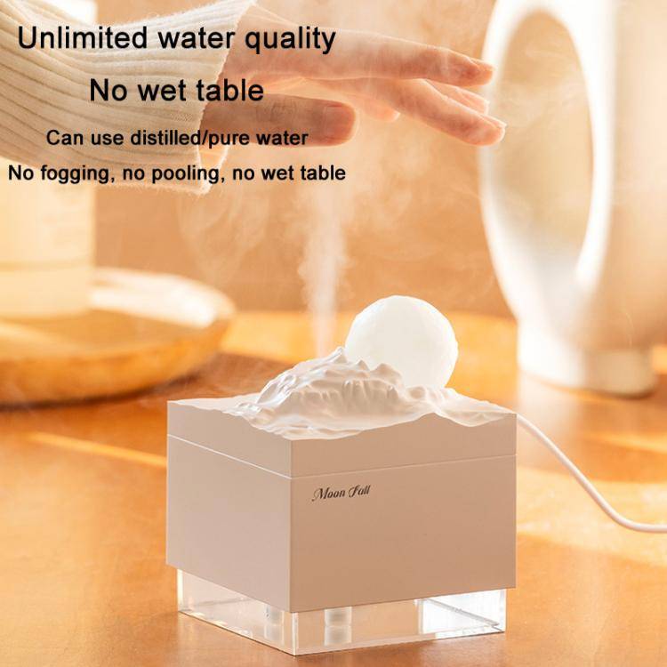 Moonfall Humidifier Aroma Diffuser Large Fog With Night Light Desktop Ornament(Black)