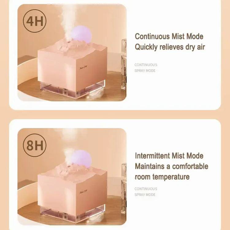 Moonfall Humidifier Aroma Diffuser Large Fog With Night Light Desktop Ornament(Black)