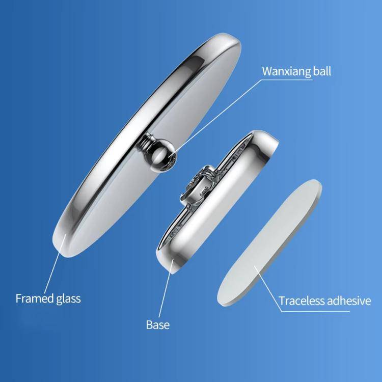 Car Reversing Blind Spot Auxiliary Ultra-clear Reflective Rearview Mirror, Color: Black