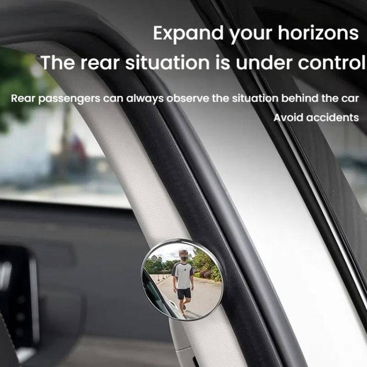 Car Reversing Blind Spot Auxiliary Ultra-clear Reflective Rearview Mirror, Color: Black