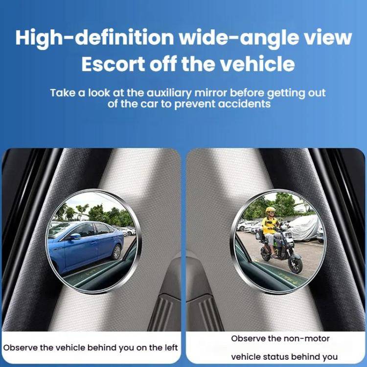 Car Reversing Blind Spot Auxiliary Ultra-clear Reflective Rearview Mirror, Color: Black