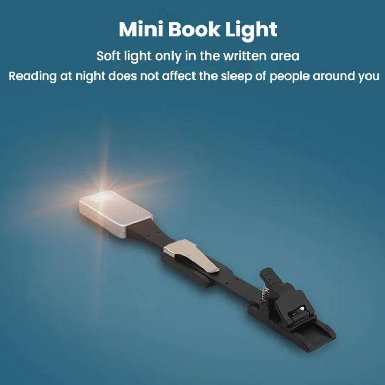 Portable Clip Book Lamp Mini Desk Lamp Learning Reading Rechargeable Clip Bookmark Light(Magnetic...