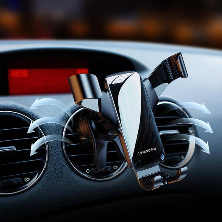 Leeioo Gravity Linkage Air Outlet Clip-on Car Mobile Phone Holder(Red)