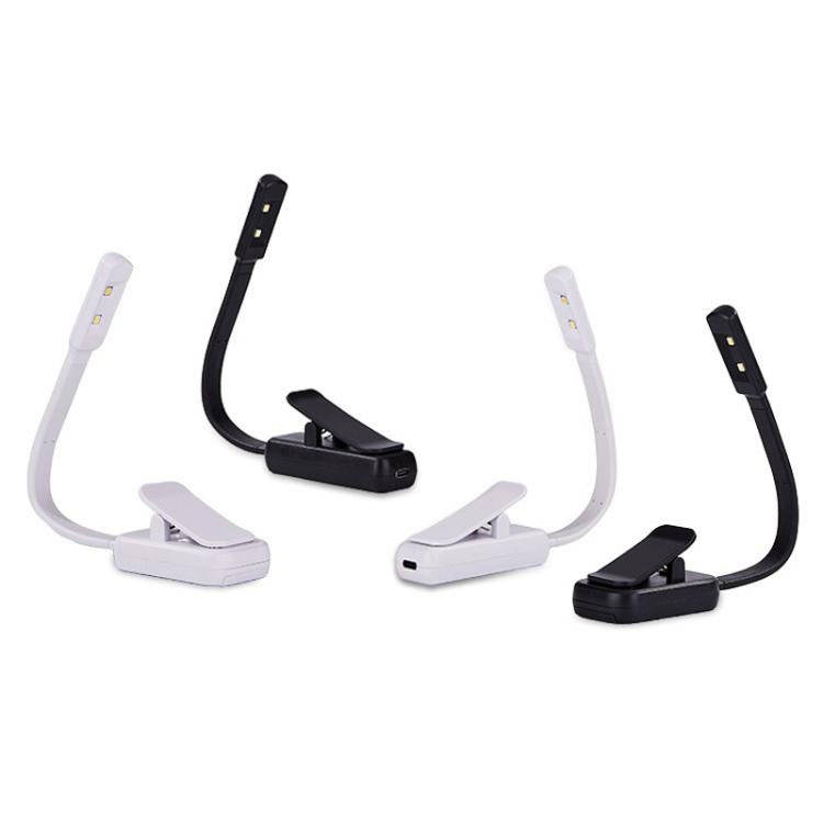 Portable Book Clip Lamp Dormitory Eye Protector Table Lamp Bedroom Night Lights, Color: Charging ...