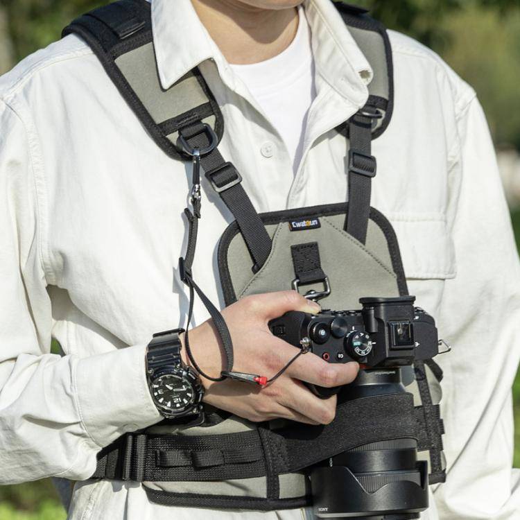 Cwatcun D182 Camera Strap Vest Outdoor Stress Relief DSLR Camera Quick Release Vest