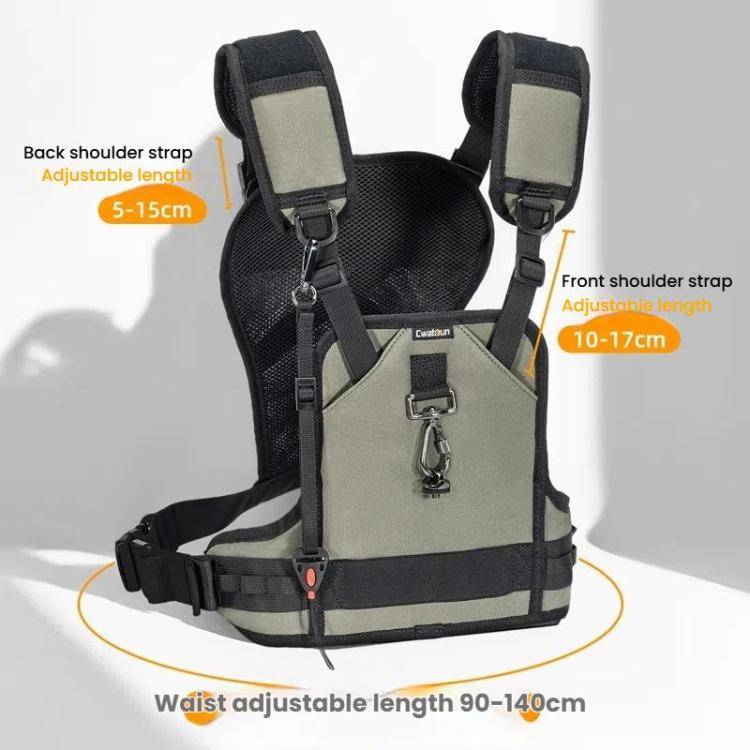 Cwatcun D182 Camera Strap Vest Outdoor Stress Relief DSLR Camera Quick Release Vest