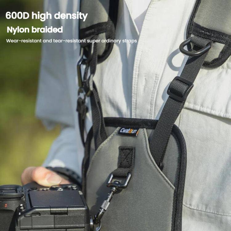 Cwatcun D182 Camera Strap Vest Outdoor Stress Relief DSLR Camera Quick Release Vest