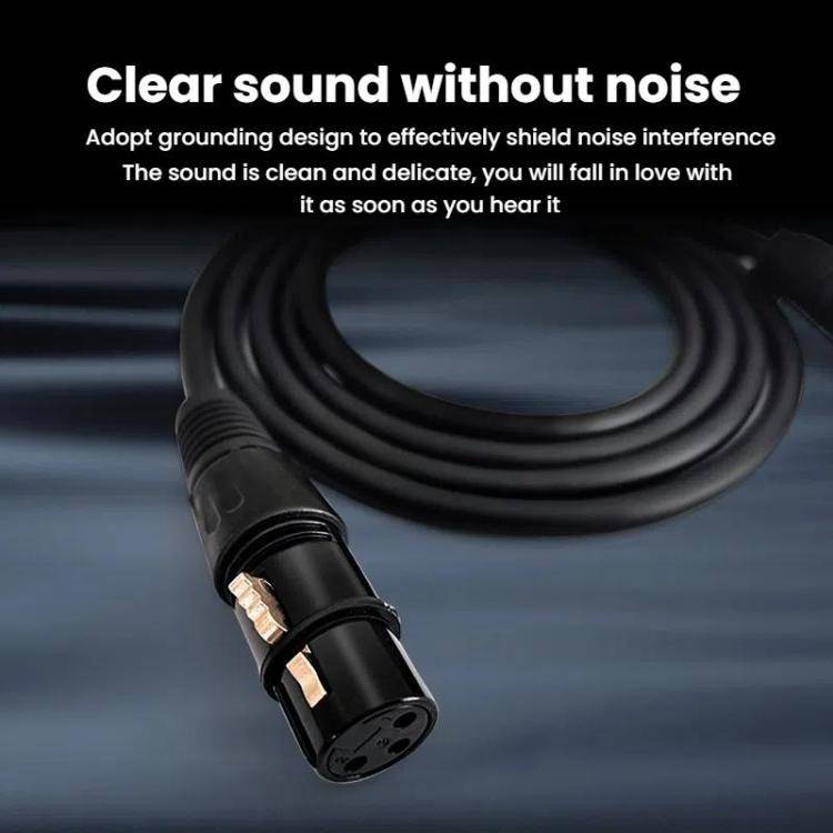 VEGGIEG Male to Female Microphone Stereo Microphone Cable Amplifier XLR Balanced Copper Cannon Au...